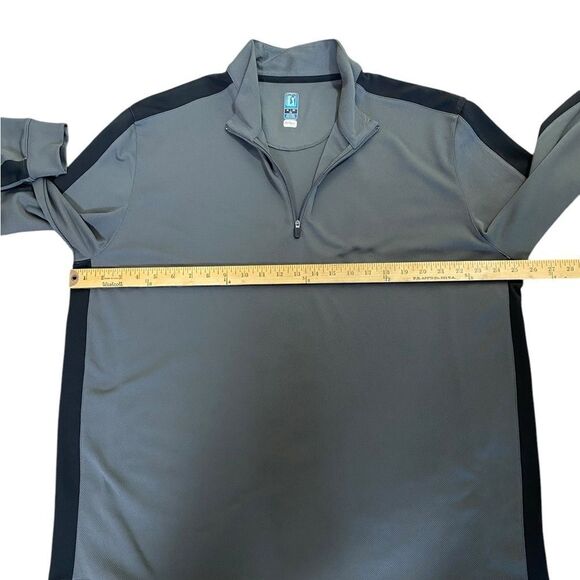 PGA Tour Air Flux XL pull over long sleeves gray / black band collar 1/4” zip - Picture 5 of 7